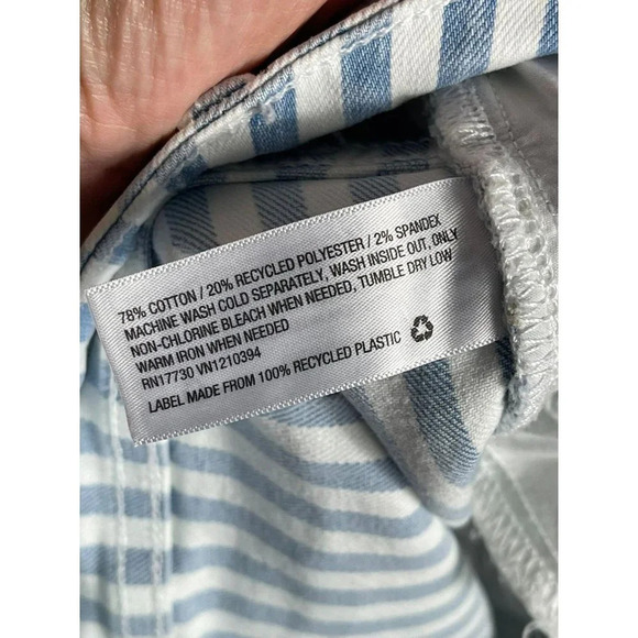 Universal Thread Womens Button Fly High Rise Skinny Jeans Blue Stripes Sz 2/26R - Picture 11 of 12